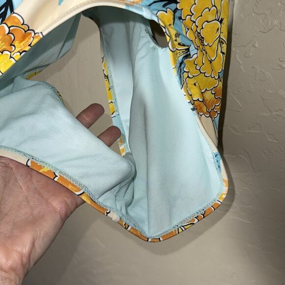 The Bikini Lab Spanish Bloom Floral High Leg Open Back one piece swimsuit - Picture 4 of 9